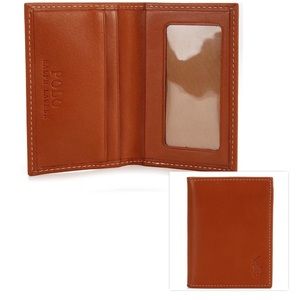 POLO RALPH LAUREN BURNISHED LEATHER CARD WALLET